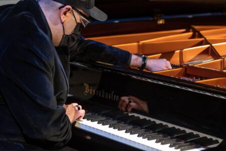 Photo by Dahlia Katz Robi Botos at the Bosendorfer Imperial Grand piano