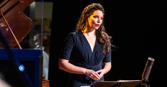 Photo of Mireille Asselin by Dahlia Katz Mireille Asselin singing