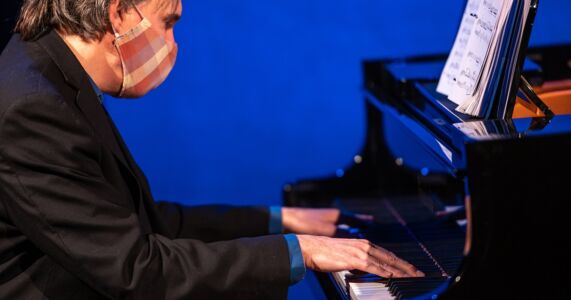Photo of Frederic Lacroix by Dahlia Katz Closeup of Frederic Lacroix at the piano