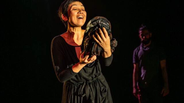 All photos by Dahlia Katz, with Xin Wang and Rumi Jeraj. Set Design by Michael Hidetoshi Mori. Lighting Design by Emerson Kafarowski.