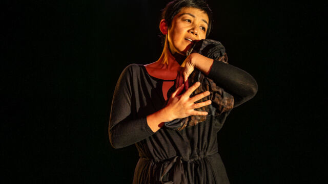 All photos by Dahlia Katz, with Xin Wang and Rumi Jeraj. Set Design by Michael Hidetoshi Mori. Lighting Design by Emerson Kafarowski.