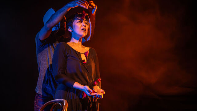 All photos by Dahlia Katz, with Xin Wang and Rumi Jeraj. Set Design by Michael Hidetoshi Mori. Lighting Design by Emerson Kafarowski.